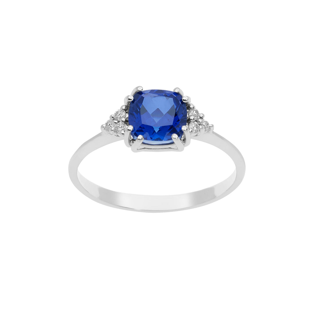 Comete Anello in Oro Diamanti e Zaffiro blu Antico ANB2488