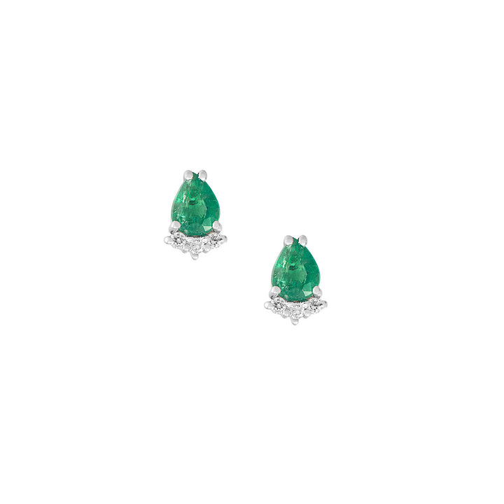 Comete Orecchini Oro 750‰, Diamanti e Smeraldi goccia ORB1151