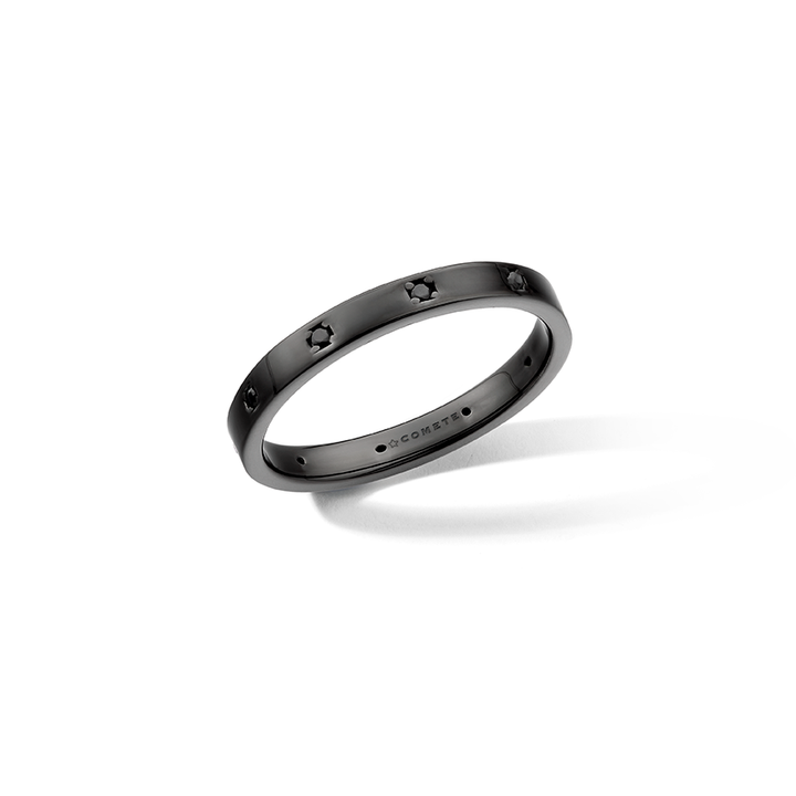 Comete Anello in Argento 925‰ rutenio, zirconi neri UAN131M24