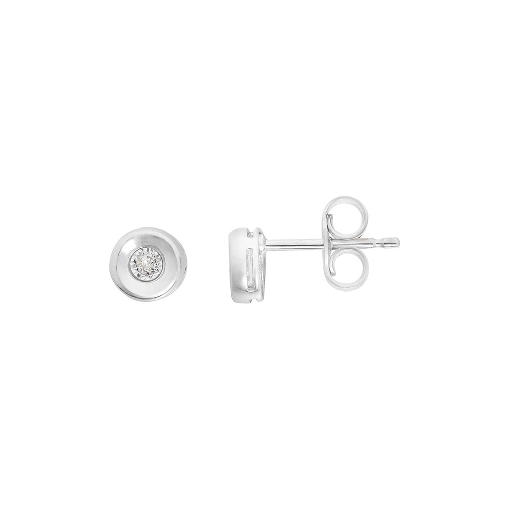 Comete Orecchini tondi in Oro bianco 375‰ con Diamanti bianchi KORB1006