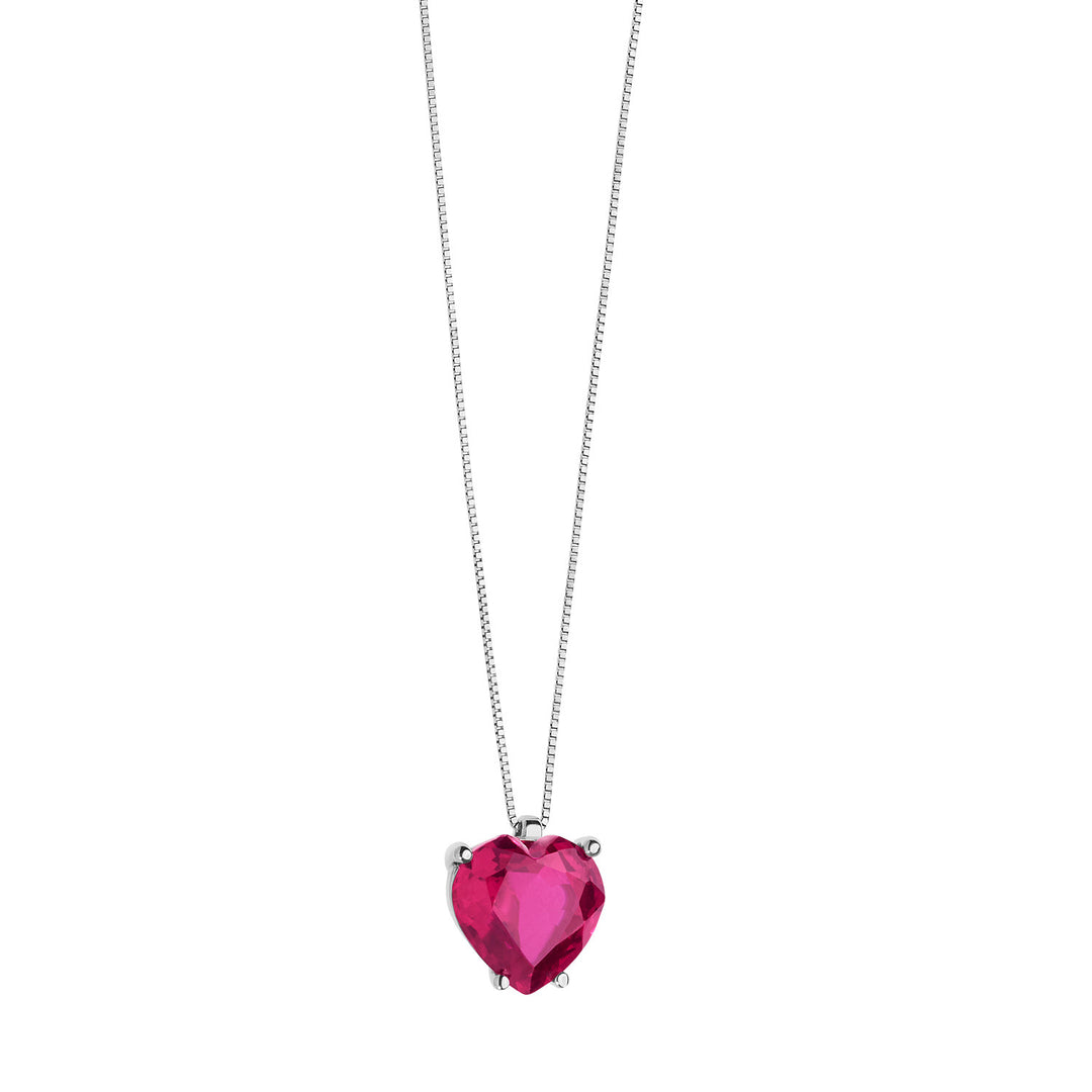 Comete Collana in Oro e Rubino Cuore GLB1429