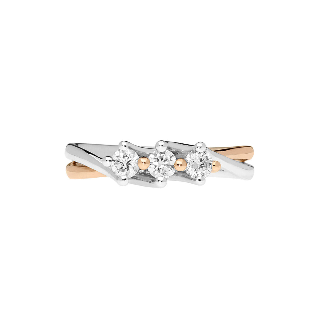 Comete Trilogy Bicolore in Oro e Diamante ANB2578