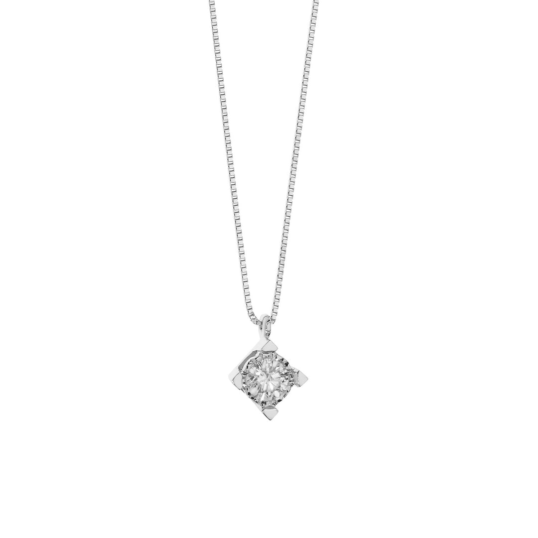 Comete Collana Punto luce diamantato in Oro e Diamante GLB1536