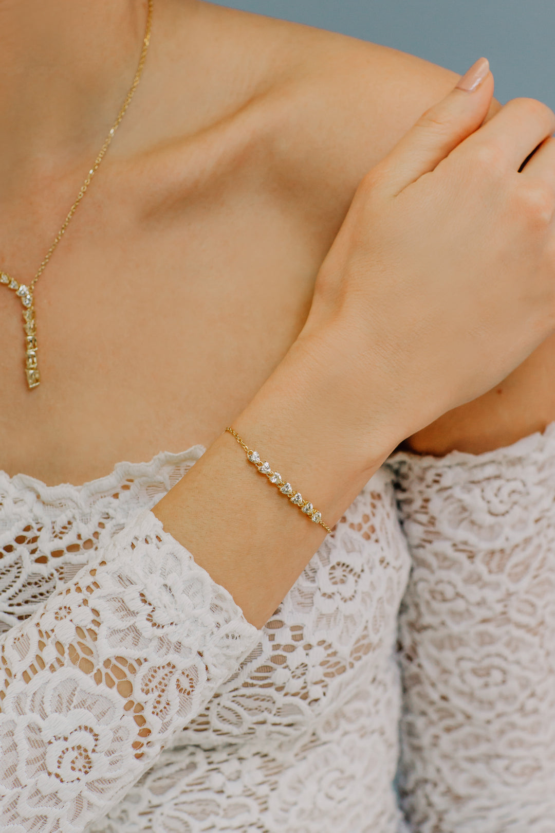 Comete Bracciale cuori in Argento degradè BRA235