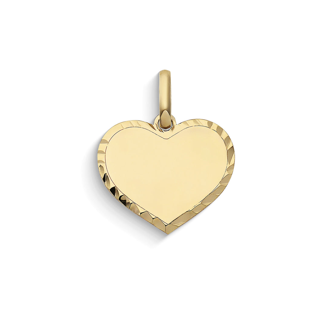 Comete Ciondolo cuore personalizzabile in Oro giallo 375‰ KCOB002