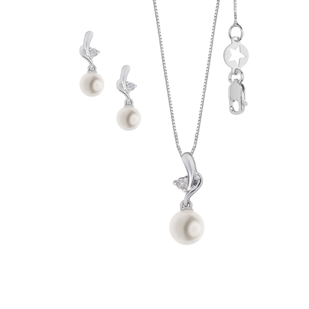Comete Collana e Orecchini in Perla in Oro 750‰ e Diamanti KIT634770