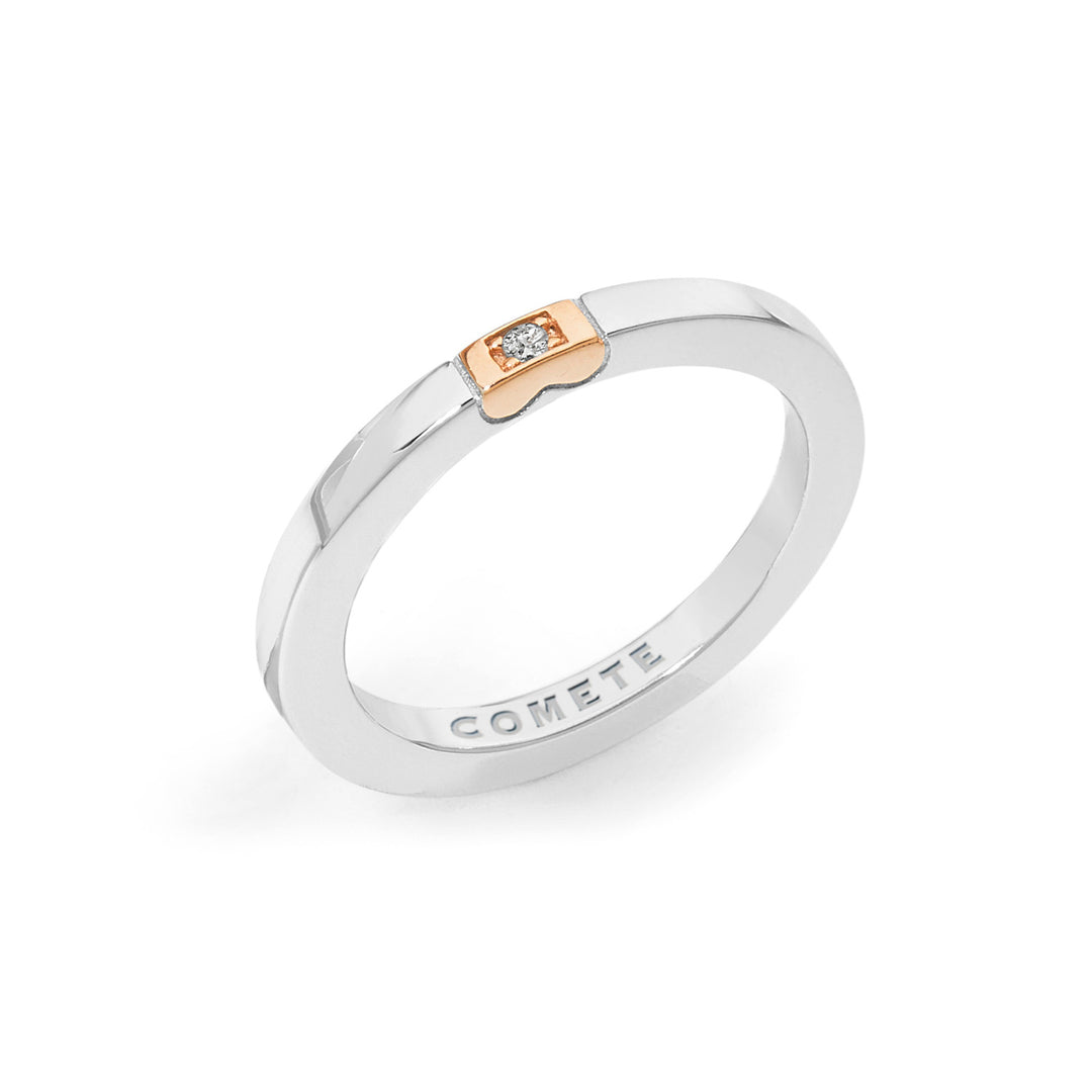 Comete Fedina in Argento Cuore Rosa Donna ANG106M13