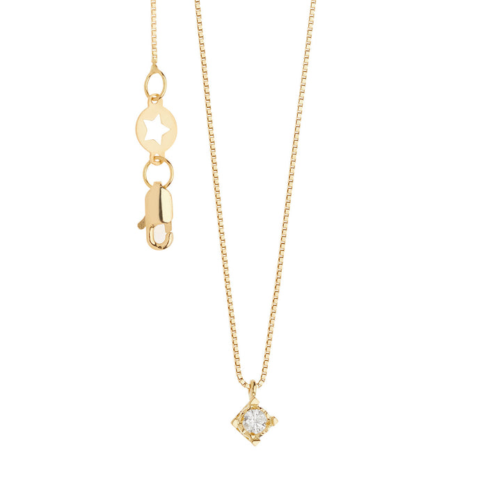 Comete Collana Punto luce diamantato in Oro e Diamante GLB1535