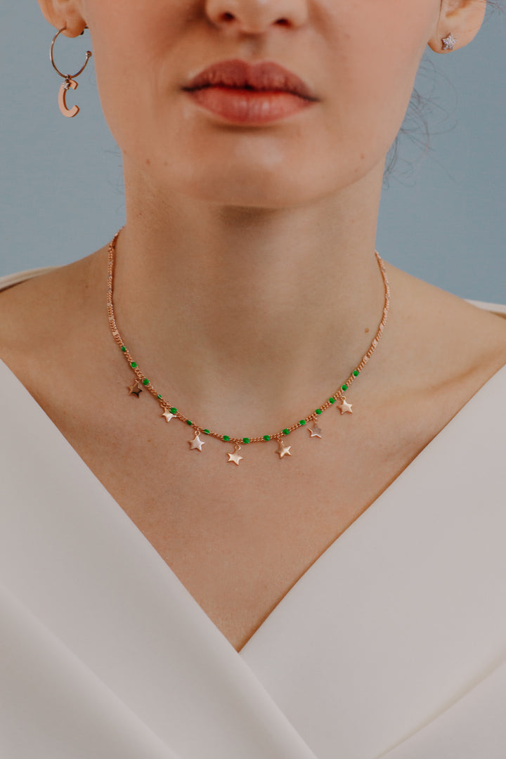 Comete Girocollo in Argento Stella GLA253