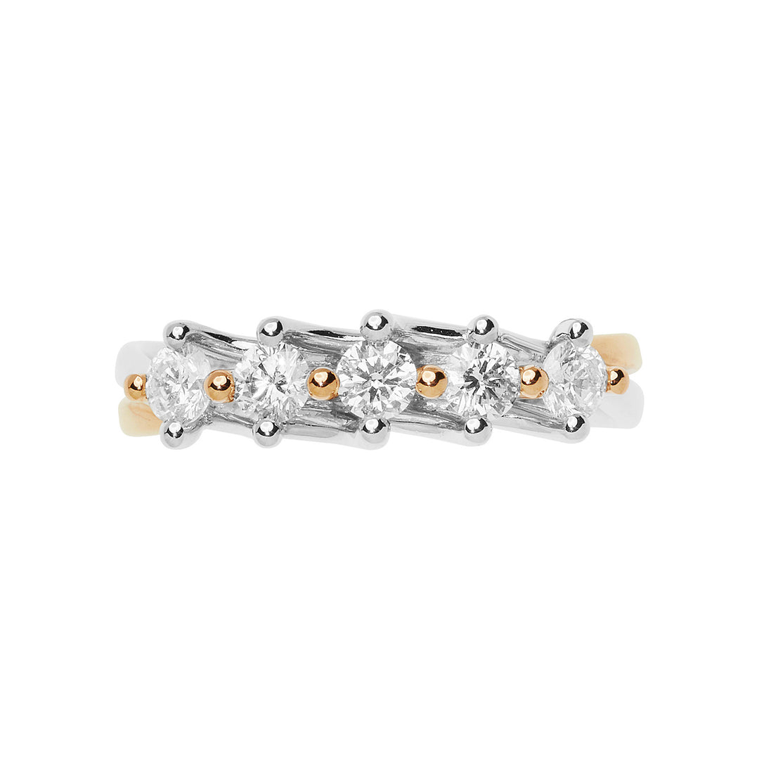 Comete Fedina in Oro rosa e bianco con Diamanti ANB2660