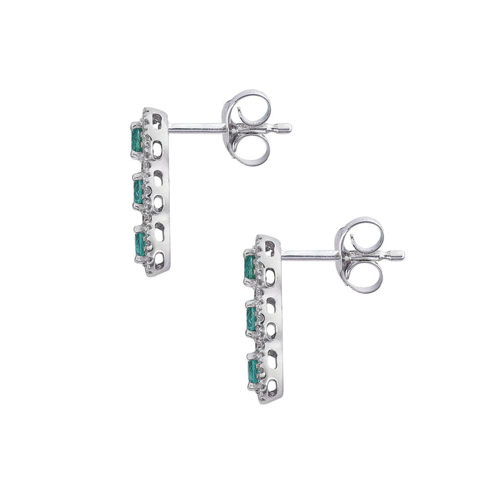Comete Orecchini Trilogy con Smeraldo in Oro e Diamanti bianchi ORB1139