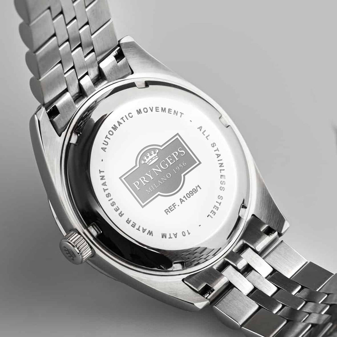 Pryngeps Erre X 40 mm schwarze Automatik-Stahluhr A1099/1 NE