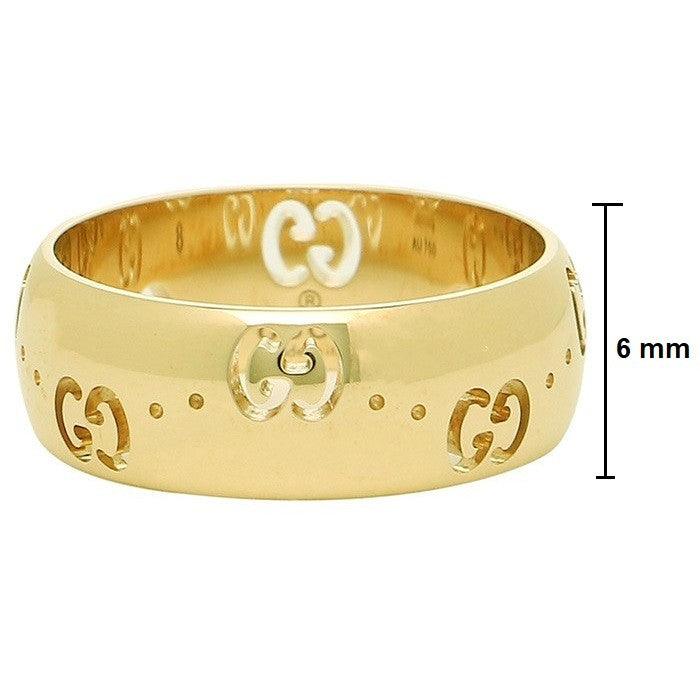 Gucci anello Icon Bold oro giallo 18kt misura 14 246470 J8500 8000