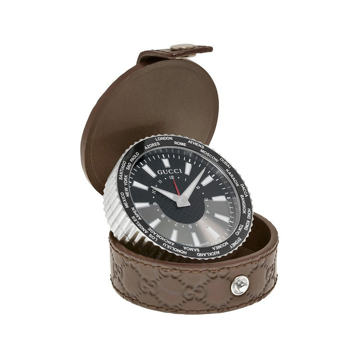 Gucci orologio sveglia da tavolo in pelle GG limited edition YC210001