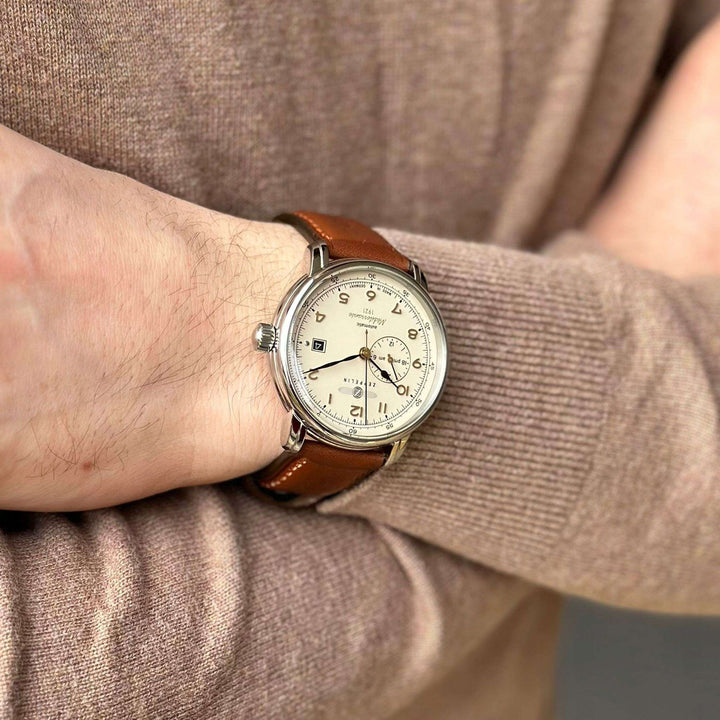 Zeppelin LZ121 Mediterranèe 24ore 40mm beige automatico acciaio 9668-5