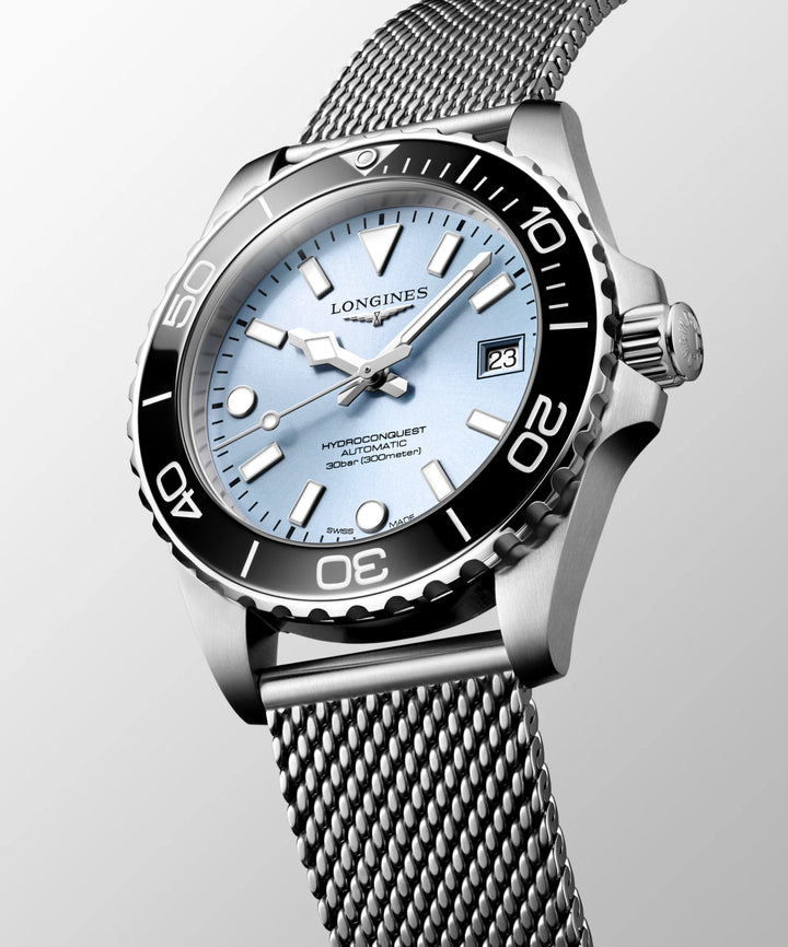 Longines orologio Hydroconquest 39mm azzurro automatico acciaio L3.779.4.99.6