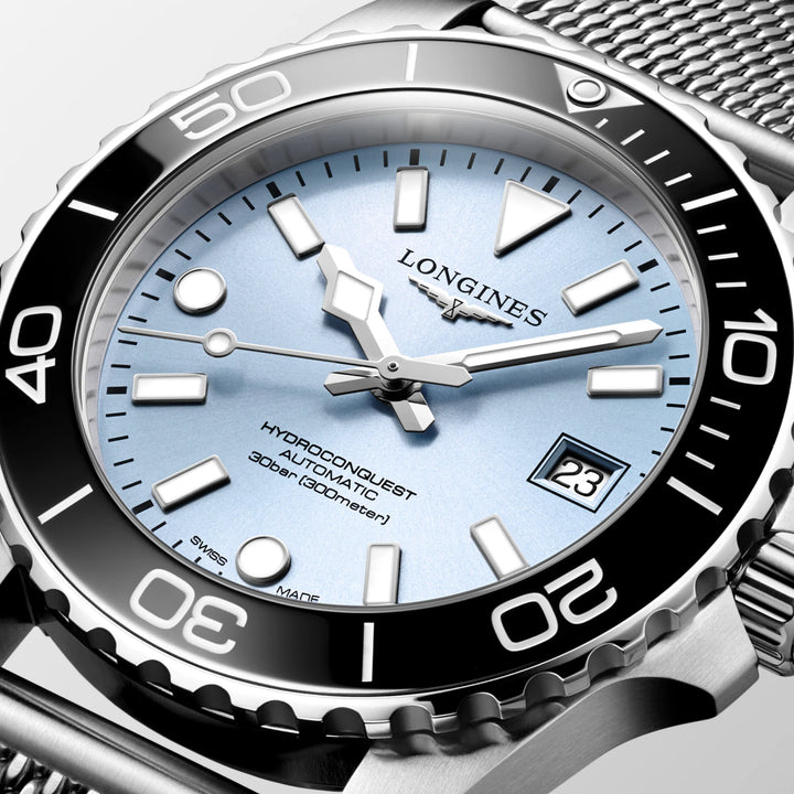 Longines orologio Hydroconquest 39mm azzurro automatico acciaio L3.779.4.99.6