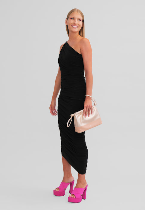 DUDU Borsa Donna a Busta in Morbida Pelle, Clutch Bag Colorata Pochette con Coulisse e Tracolla