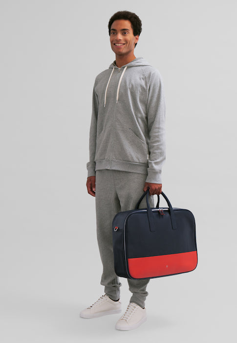 DUDU Valigia da Viaggio per Uomo Donna in Pelle di Alta Qualità, Zaino da Viaggio da 33 Litri, Bagaglio a Mano, Borsa a Tracolla con Cerniera Zip