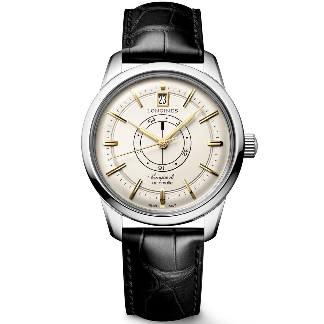 Longines orologio Conquest Heritage Central Power Reserve 38mm champagne automatico acciaio L1.648.4.78.2 - Capodagli 1937