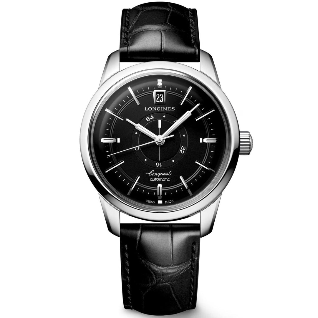 Longines orologio Conquest Heritage Central Power Reserve 38mm nero automatico acciaio L1.648.4.52.2 - Capodagli 1937