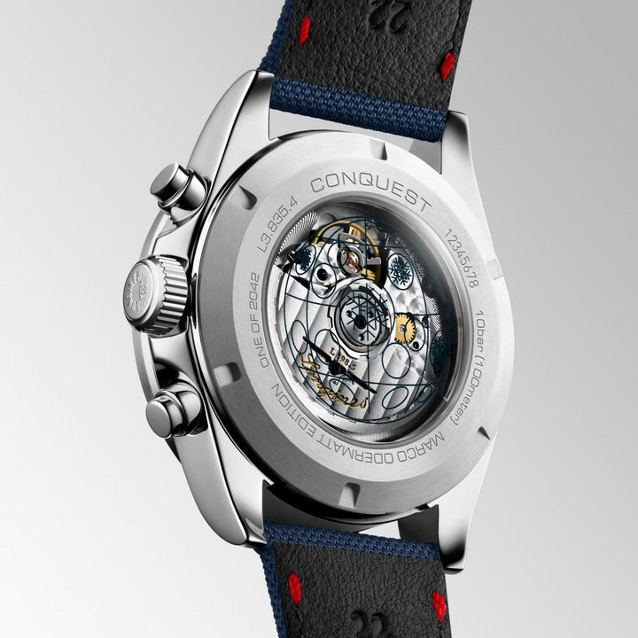 Longines orologio Conquest Marco Odermatt Edition 42mm blu automatico acciaio L3.835.4.91.2 - Capodagli 1937