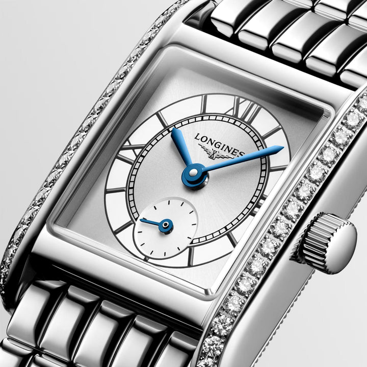 Longines orologio Mini Dolcevita 21.5x29mm argento diamanti quarzo acciaio L5.200.0.75.6 - Capodagli 1937