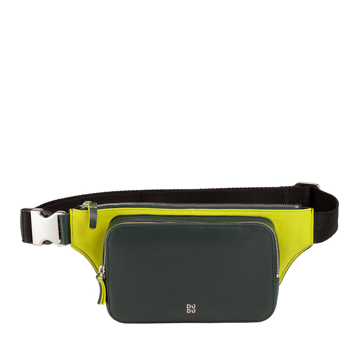 DUDU Marsupio Uomo in Pelle Colorato, Marsupio Elegante Capiente per Viaggio con Tasca Porta Cellulare Smartphone