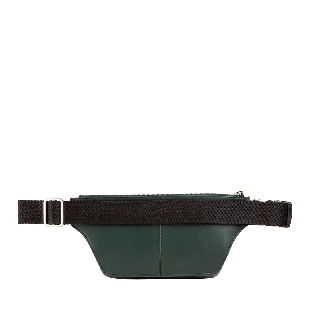 DUDU Marsupio Uomo in Pelle Colorato, Marsupio Elegante Capiente per Viaggio con Tasca Porta Cellulare Smartphone