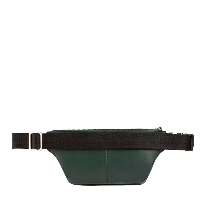 DUDU Marsupio Uomo in Pelle Colorato, Marsupio Elegante Capiente per Viaggio con Tasca Porta Cellulare Smartphone