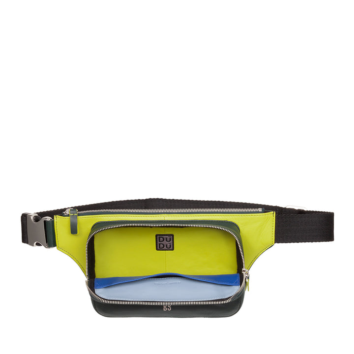 DUDU Marsupio Uomo in Pelle Colorato, Marsupio Elegante Capiente per Viaggio con Tasca Porta Cellulare Smartphone