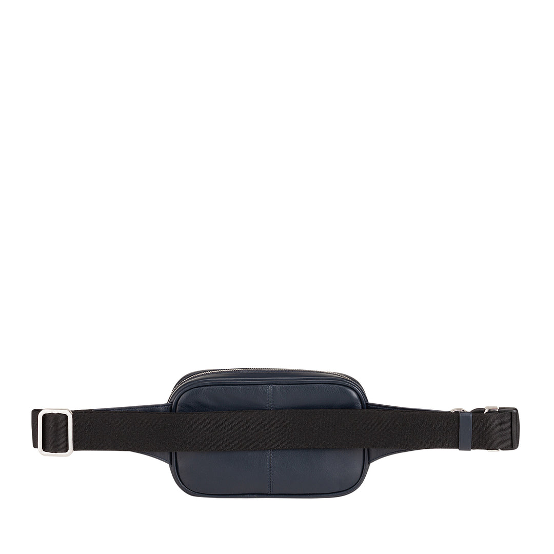 DUDU Marsupio in Pelle Uomo con Cinghia Addominale Regolabile, Marsupio Colorato a Tasca Singola con Cerniera, Porta Cellulare, Borsello da Viaggio, Marsupio da Scooter Moto Bicicletta