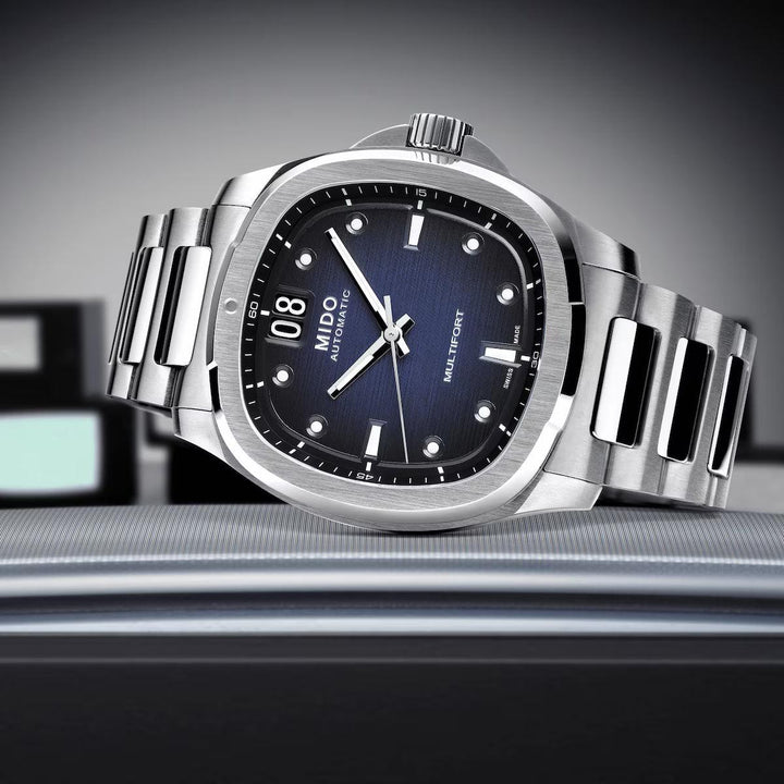 Mido orologio Multifort TV Big Date 40mm blu acciaio automatico M049.526.11.041.00 - Capodagli 1937
