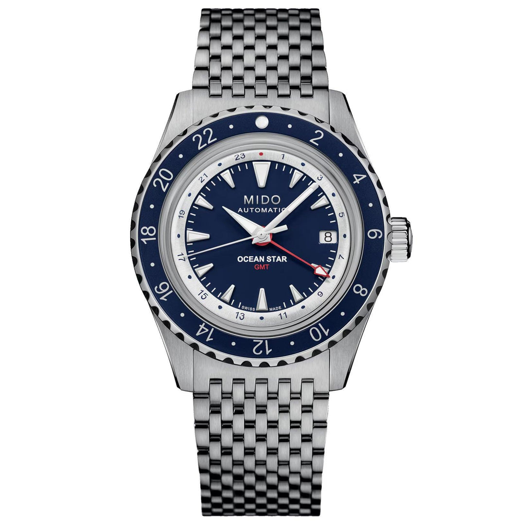 Mido orologio Ocean Star GMT edizione speciale 40mm blu automatico acciaio M026.829.18.041.00 - Capodagli 1937