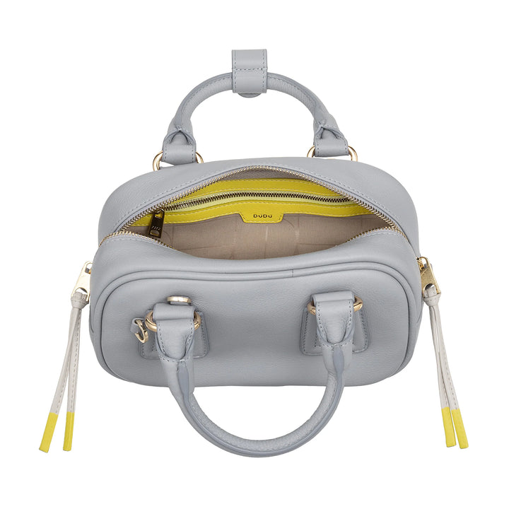 DUDU Damen-Minitasche aus mehrfarbigem Leder – kleine elegante Handtasche mit verstellbarem Schultergurt und Griffen – kleine kompakte Handtasche