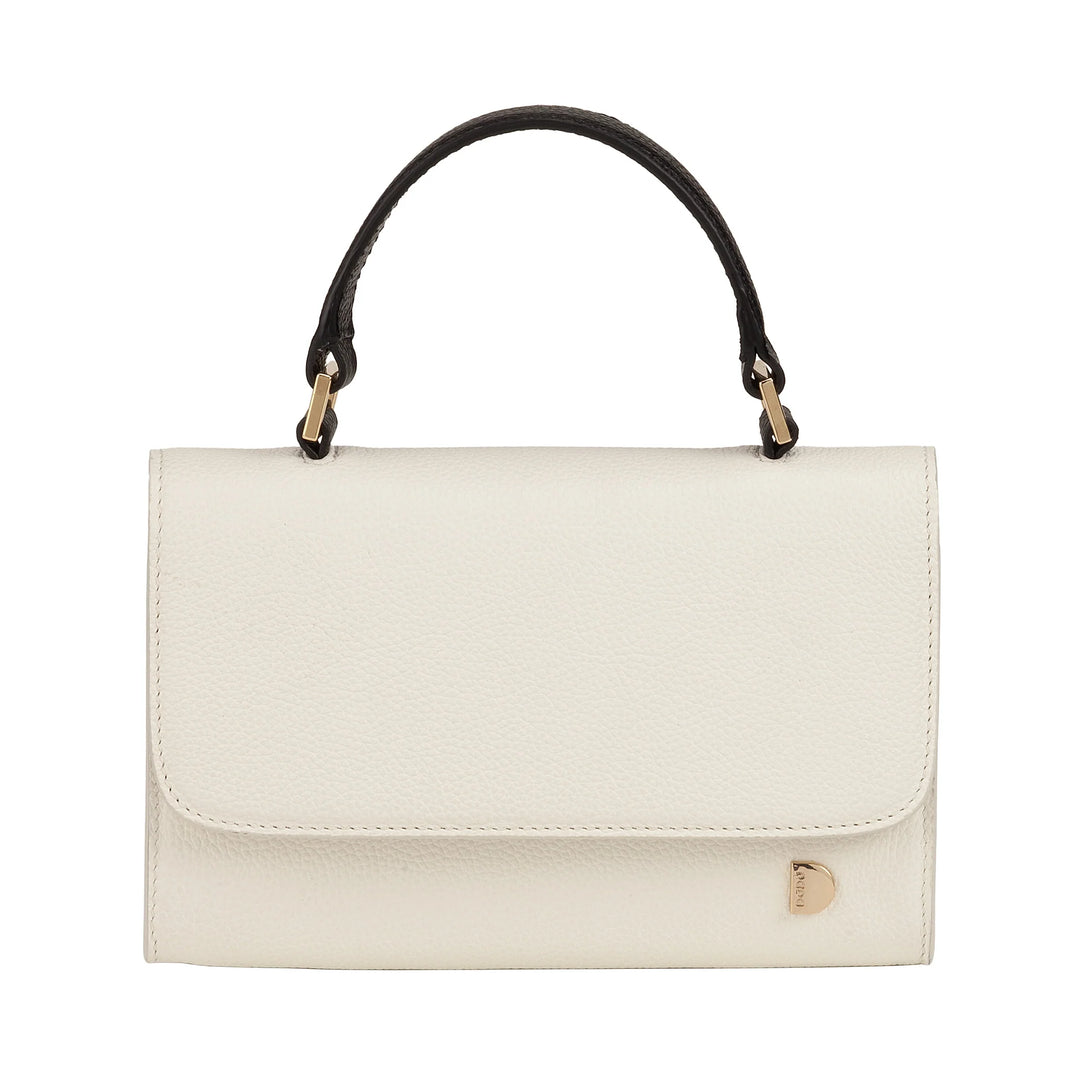DUDU Borsa Donna Piccola in Vera Pelle Made in Italy, Borsa a Mano e Tracolla, Pelle Pieno Fiore o Scamosciata - Mini Bag con Tracolla Regolabile e Rimovibile, Patta con Chiusura Magnetica