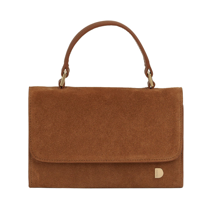 DUDU Borsa Donna Piccola in Vera Pelle Made in Italy, Borsa a Mano e Tracolla, Pelle Pieno Fiore o Scamosciata - Mini Bag con Tracolla Regolabile e Rimovibile, Patta con Chiusura Magnetica