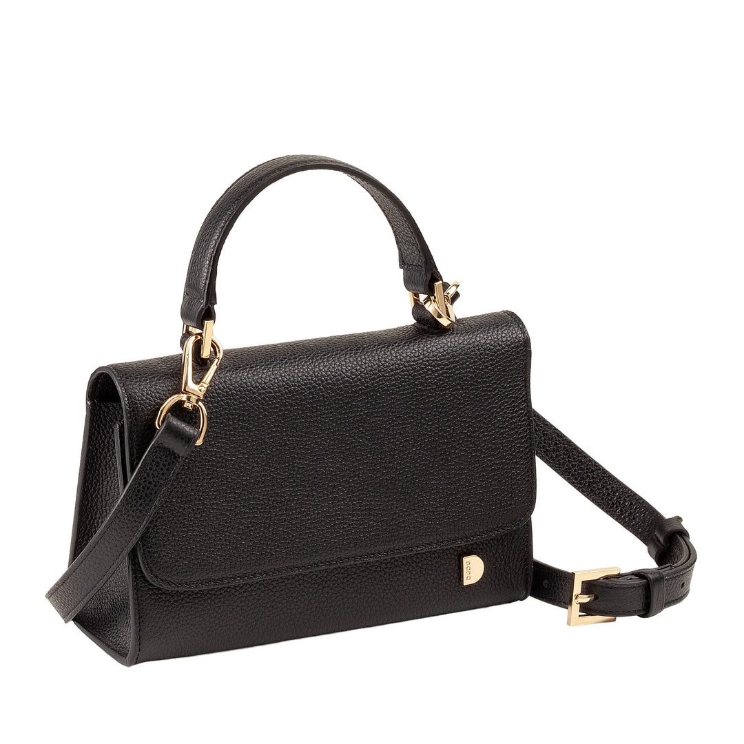 DUDU Borsa Donna Piccola in Vera Pelle Made in Italy, Borsa a Mano e Tracolla, Pelle Pieno Fiore o Scamosciata - Mini Bag con Tracolla Regolabile e Rimovibile, Patta con Chiusura Magnetica