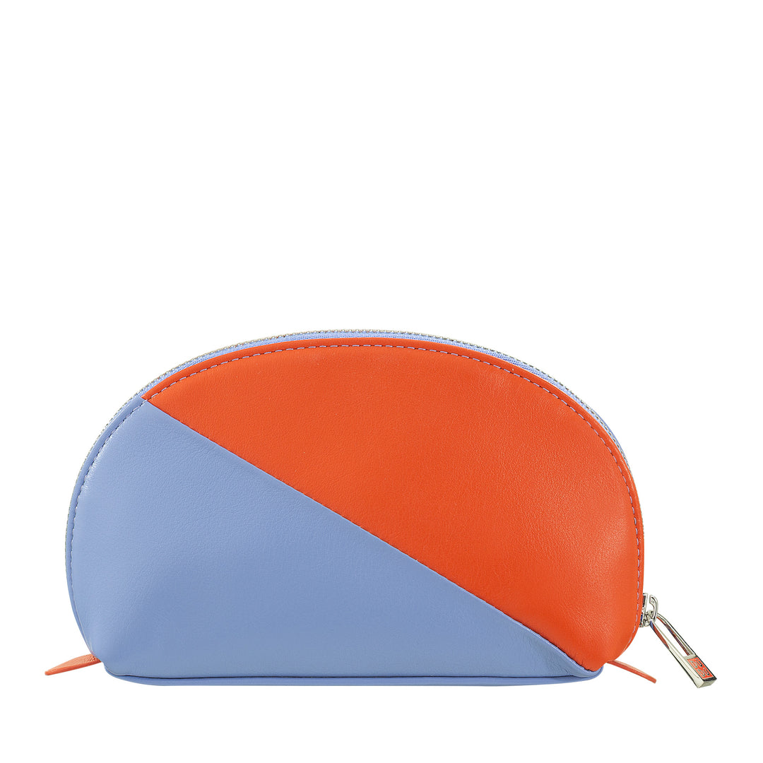 DUDU Mini Pochette per Borsa in Pelle, Astuccio Porta Trucchi da Viaggio, Piccola Trousse con Cerniera da Borsetta, Design Colorato