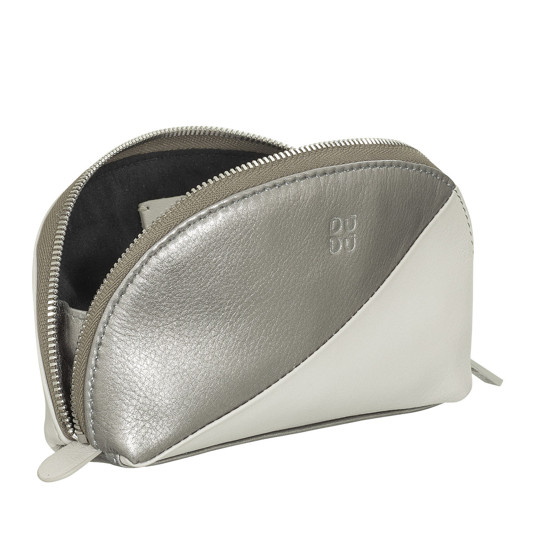 DUDU Mini Pochette per Borsa in Pelle, Astuccio Porta Trucchi da Viaggio, Piccola Trousse con Cerniera da Borsetta, Design Colorato