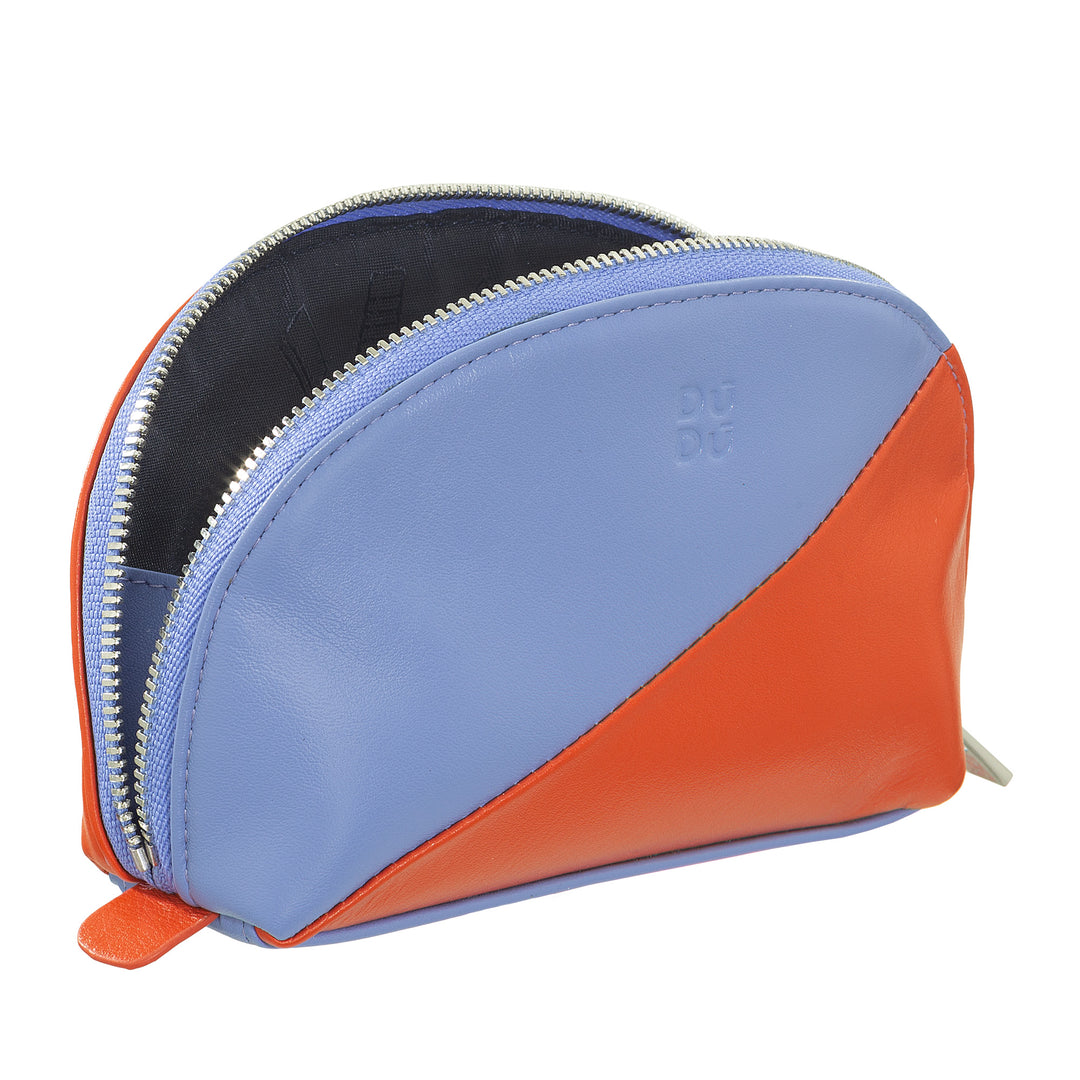 DUDU Mini Pochette per Borsa in Pelle, Astuccio Porta Trucchi da Viaggio, Piccola Trousse con Cerniera da Borsetta, Design Colorato