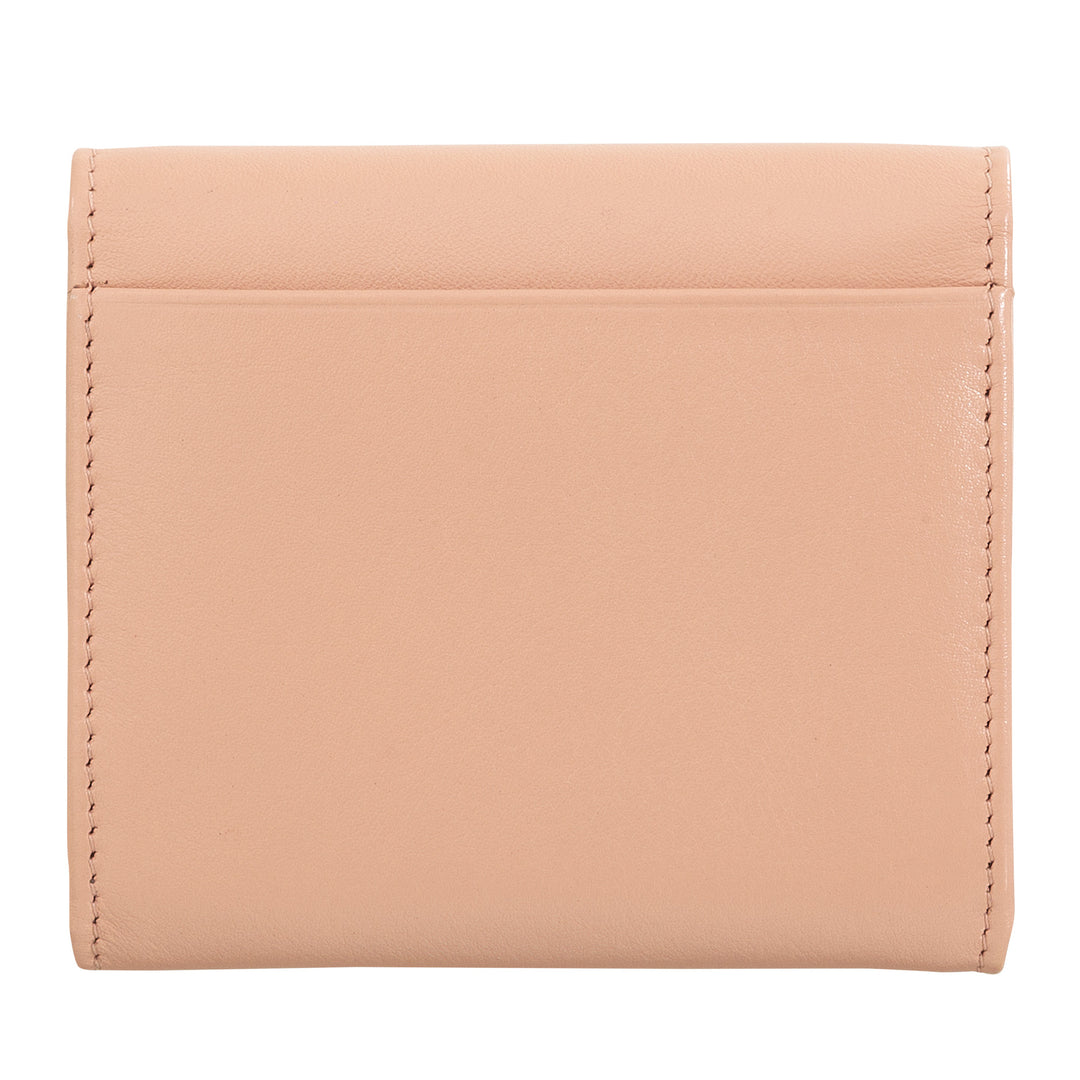 DUDU Mini Portafoglio Donna Slim in Vera Pelle con Portamonete Zip, Chiusura a Bottone, Portafogli Colorato Compatto
