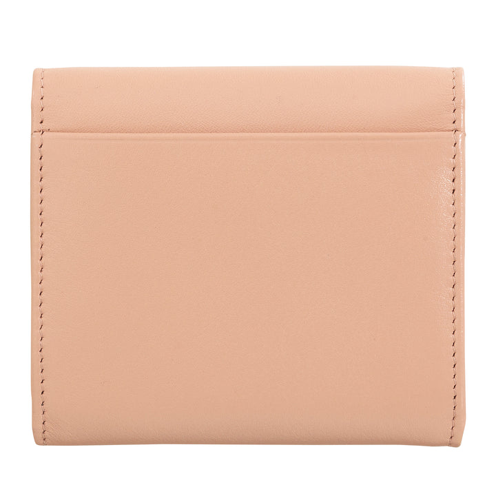 DUDU Mini Portafoglio Donna Slim in Vera Pelle con Portamonete Zip, Chiusura a Bottone, Portafogli Colorato Compatto