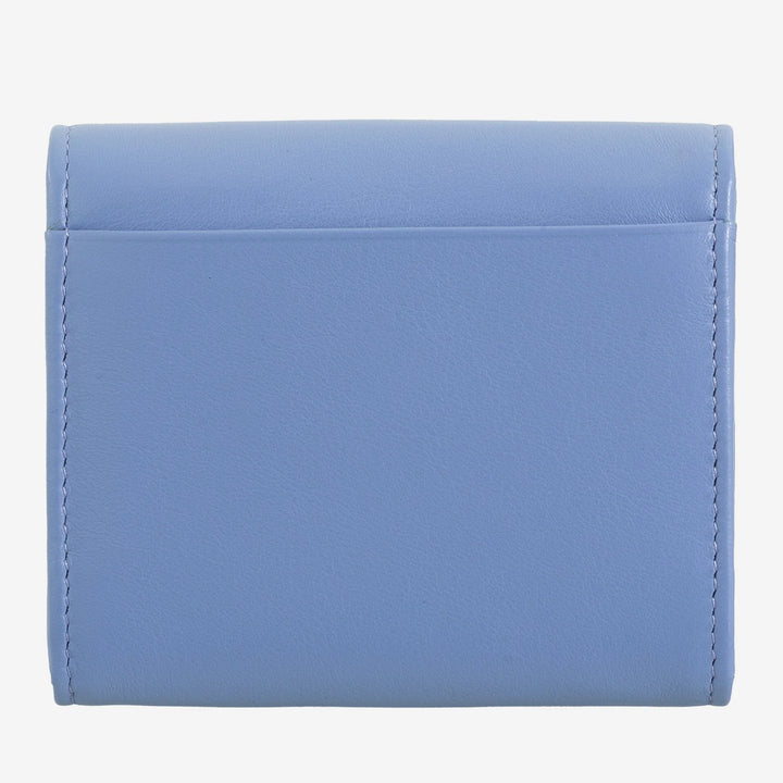 DUDU Mini Portafoglio Donna Slim in Vera Pelle con Portamonete Zip, Chiusura a Bottone, Portafogli Colorato Compatto