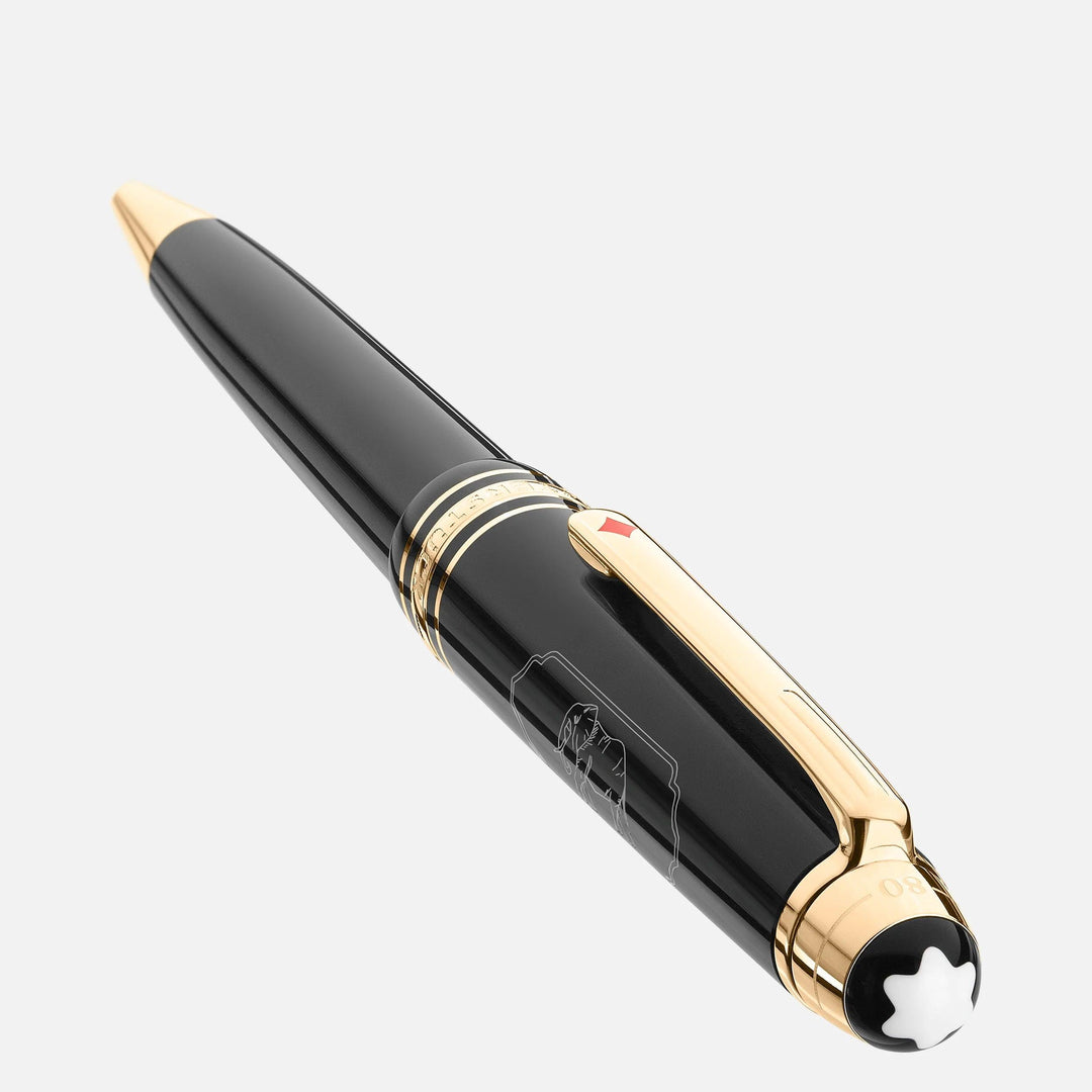 Montblanc penna a sfera Midsize Meisterstück Around the World in 80 Days grigio scuro 128380 - Capodagli 1937
