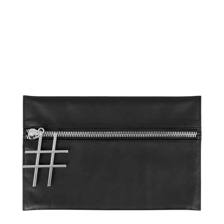 DUDU Pochette Donna Elegante in Pelle con Cerniera Zip Porta Trucchi Cellulare