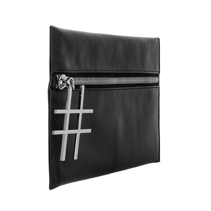 DUDU Pochette Donna Elegante in Pelle con Cerniera Zip Porta Trucchi Cellulare