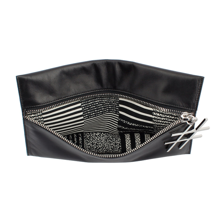 DUDU Pochette Donna Elegante in Pelle con Cerniera Zip Porta Trucchi Cellulare