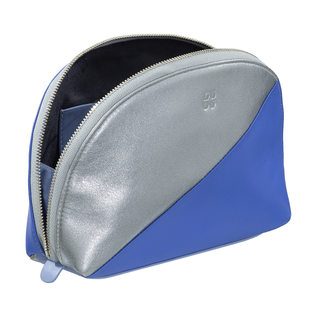 DUDU Pochette Porta Trucchi Make Up in Pelle Da Viaggio Da Borsa con Cerniera Multicolore