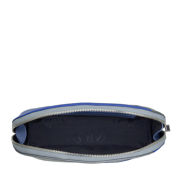 DUDU Pochette Porta Trucchi Make Up in Pelle Da Viaggio Da Borsa con Cerniera Multicolore